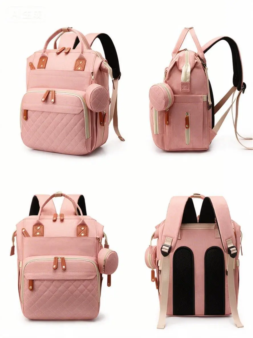Large Capacity Waterproof Baby Diaper Backpack Bag - 900D Oxford, USB Charging Port, Mom Bag for Newborn Essentials, Travel Use, Baby Registry & Shower Gifts