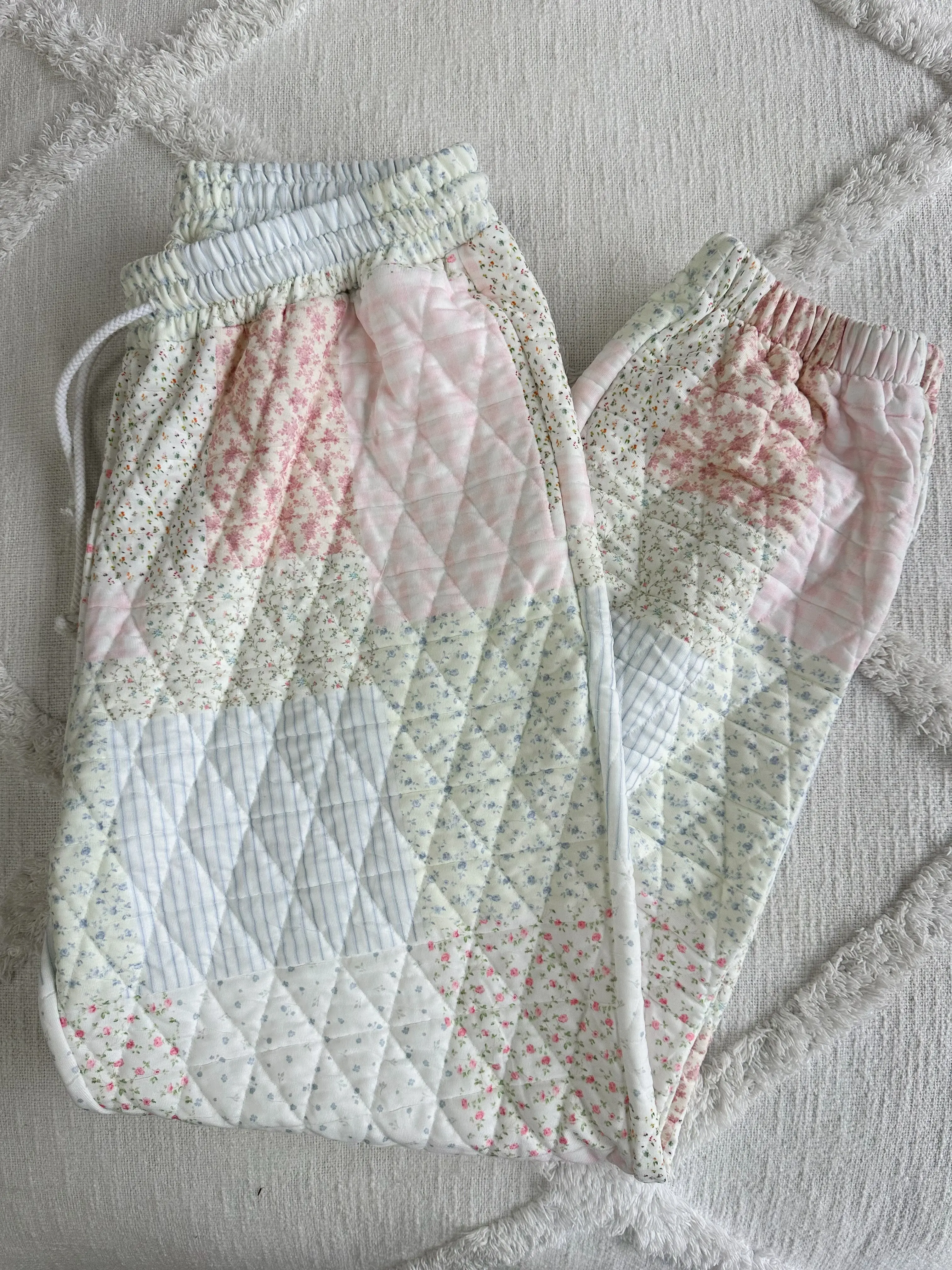 Quilted Pastel Joggers