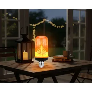 Realistic LED Flame Light Bulb E27 Base,2835 SMD High Brightness for Home Decor Wall Lamp,Patio Garden,Cafe Bar,Waterproof Energy Saving for Halloween Christmas Party Decoration Lighting