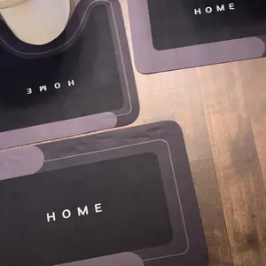 Bathroom Toilet Mat, 1/3pcs Non-slip Bathroom Floor Mat, Diatomite Bathroom Mat, Room Decor Water Absorbent Interior Rug for Bathroom Living Room Kitchen Laundry Bathroom Home Decor, Drying Doormat, Bathroom Accessories, Household Items, Home Goods