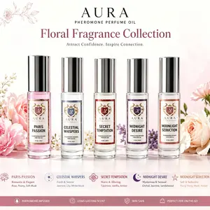 5-Pack Floral Scented Perfume, Portable 12ML Eau De Parfum, Unique High-End Natural Body Fragrance, Long-Lasting Value for Money