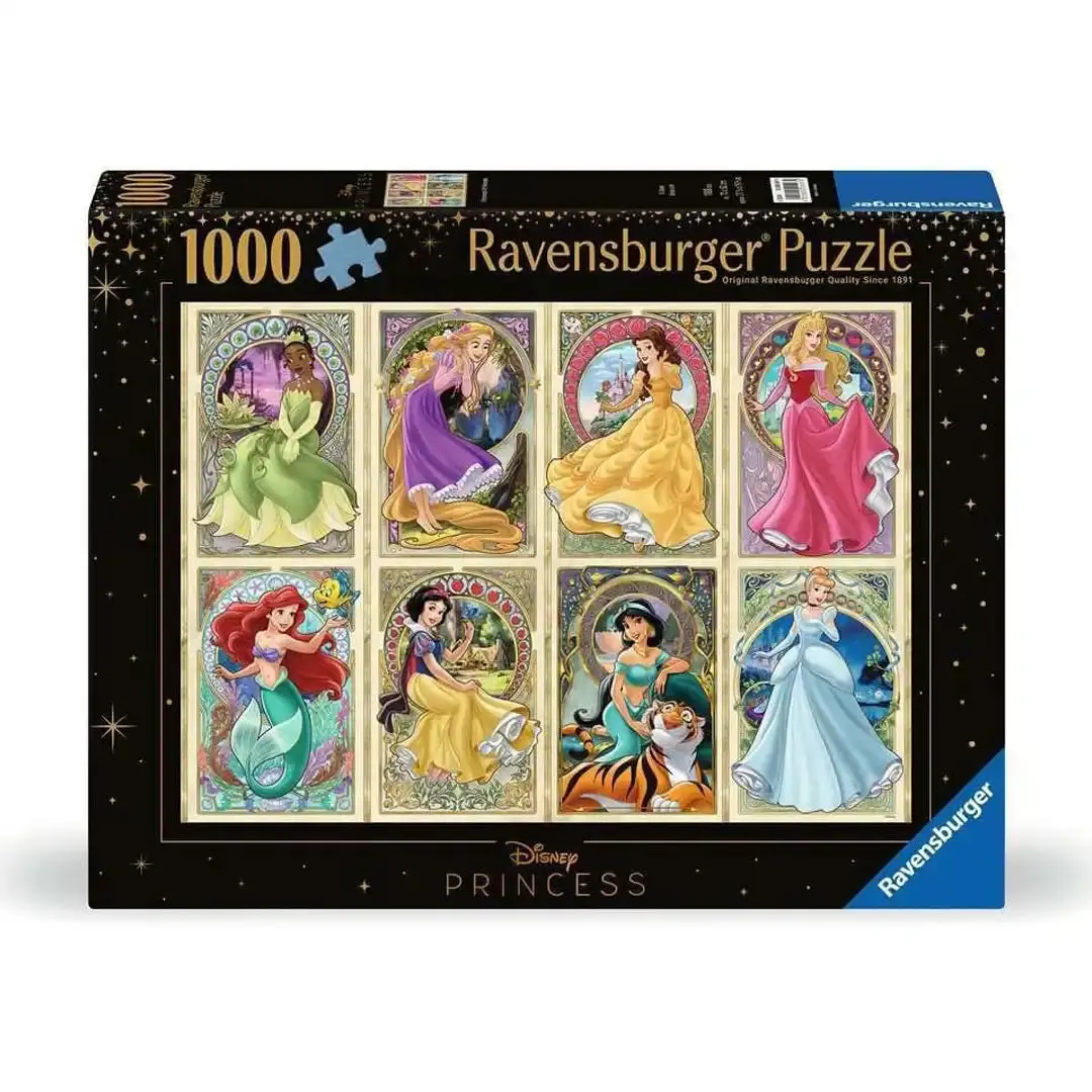 Ravensburger Disney Art Nouveau Princess 1000-Piece Interlocking Puzzle, Art Puzzles Gift for Adults, Toys & Hobbies Games, Creative Puzzle