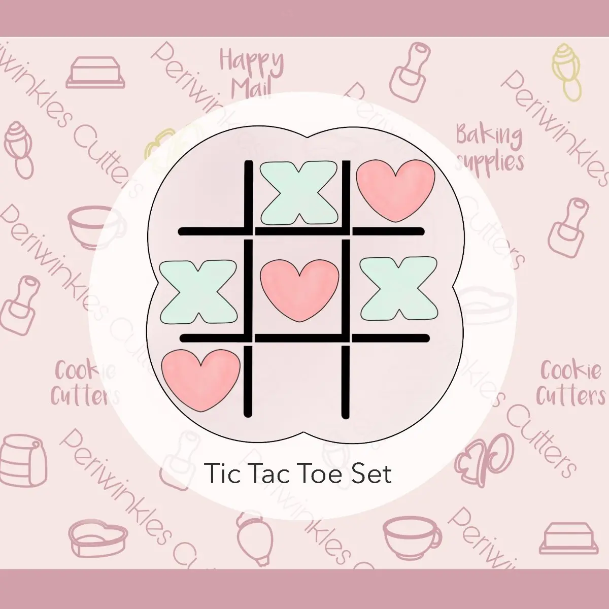 X O Tic Tac Toe Cookie Cutter