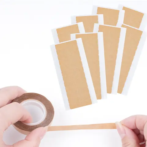 Doores Hair Extension Tape Tabs Double Sided Replacement Tape Adhesive Invisible No Residue Transparent Tapes for Hair Extensions,48 Tabs (4 x 0.8 cm/1.57 x 0.31 inch) Haircare Heatless#tiktokshopstockup