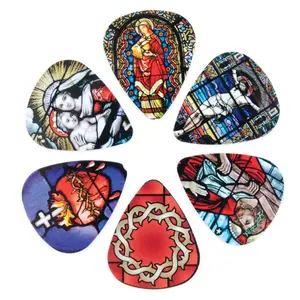 Stained Glass Guitar Picks, Set of 6