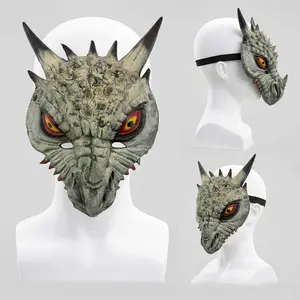 Halloween Dragon Mask, PU Foam Animal Mask, Cosplay Prop, Carnival Mask, Halloween Costume Accessory, Fun Party Gear