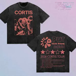 Cortis Put Your Phone Down Tour Washed Shirt, Cortis K-Pop Shirt, Music Wash Tee, Graphic Tee, Gift for Fan Shirt, CORTIS Vintage 90s TShirt Gift For Fan, Kpop Tee, Retro Unisex Fan Merch