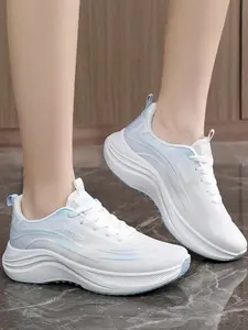 Women's High-Style Sport Shoes Spring Summer New Mesh Breathable Soft Sole Running Sneakers Lightweight Casual Ultra-Light Flyknit