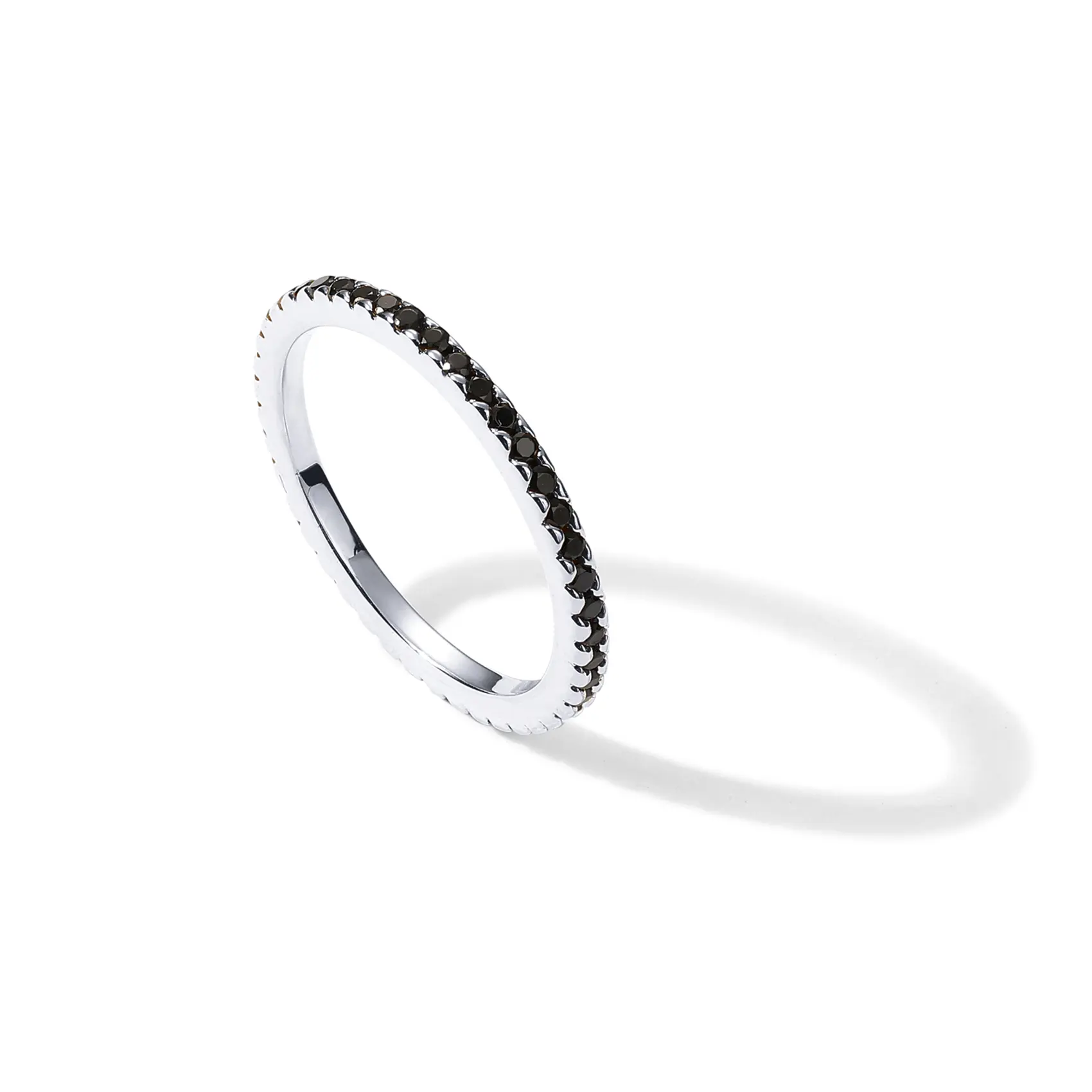 Black CZ - White Gold