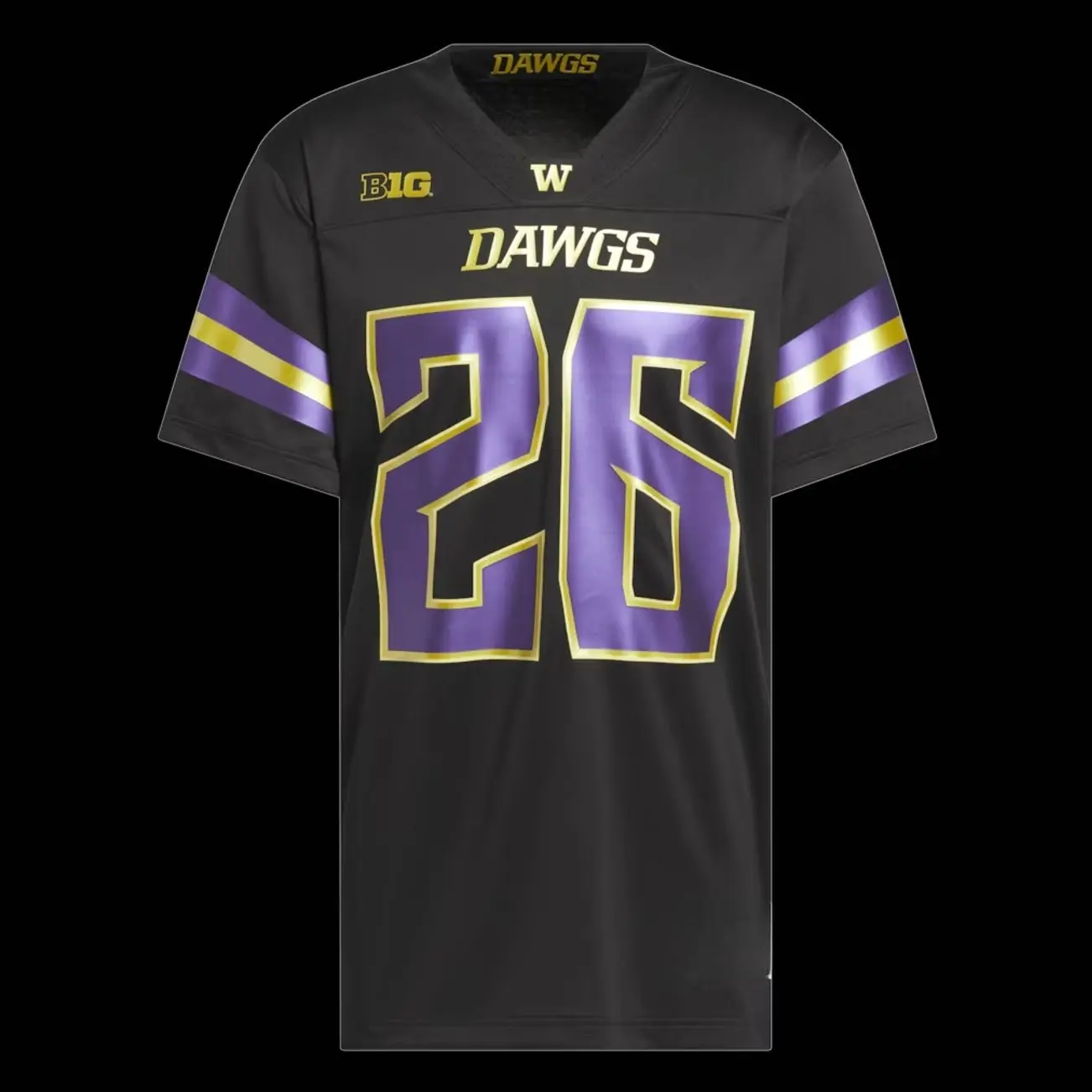Unisex Football College #26 Washington Huskies Unleash the Dawgs Premier Strategy Jersey - Black