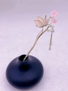 New Traditional Butterfly Pearl Tassel Hairpin, Ancient Style Hanfu Accessory, Flower Hairpin, Qipao Wedding Headpiece, Gift for Girlfriend, Butterfly Clips
