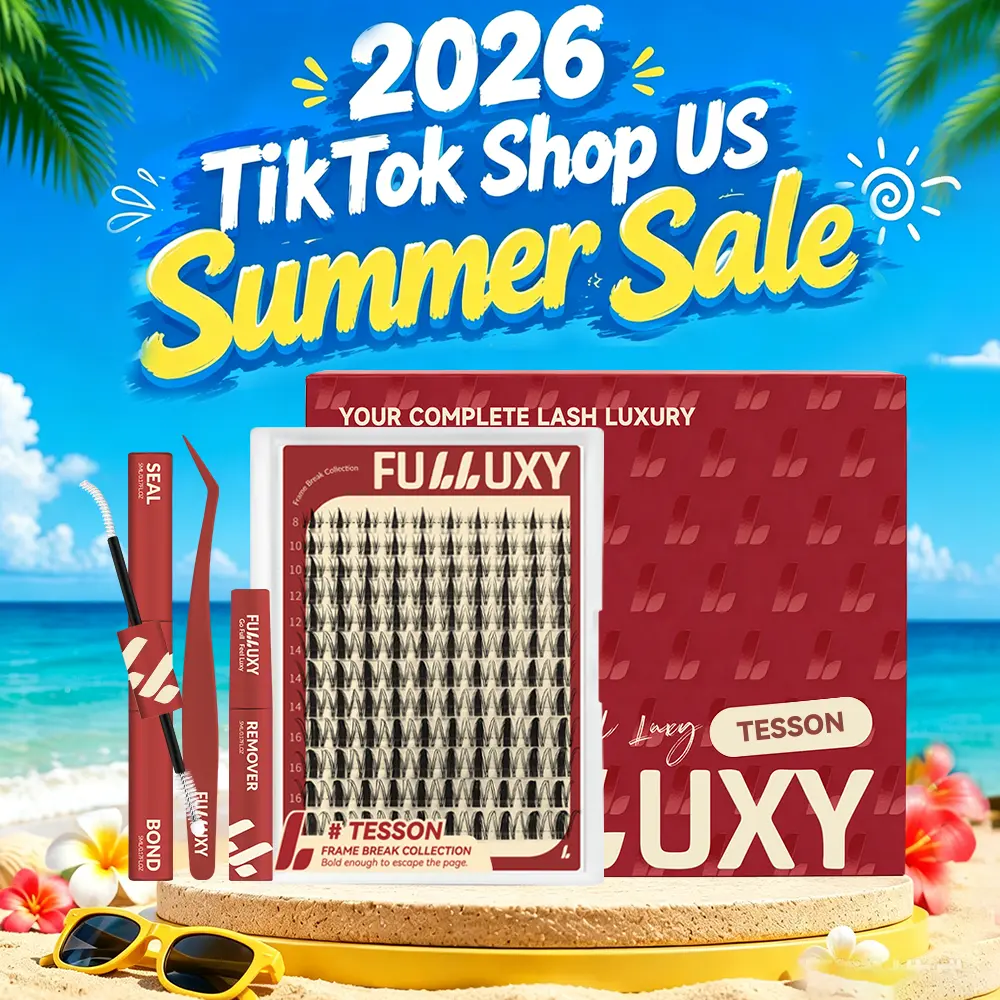 TESSON | Fulluxy Manga Cosmetic Eyelash Clusters, Fairy Viva Soft Wispy Individual Segments with Gentle Clear Invisible Band, Lightweight Comfy Easy Wear for Daily Makeup & Casual Party Looks, Eyelashes