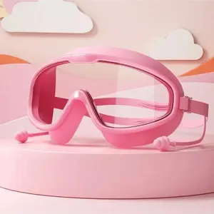 Unisex High-Definition Anti-Fog Waterproof Large-View Goggles for Swimming, Multi-Color Sports Eyewear for Kids