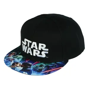 Star Wars Snapback Hat Character Design Flat Bill Embroidered OSFM Baseball Cap