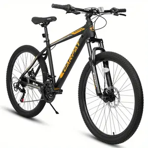 26-Inch Unisex Adult Urban Mountain Bike - High-Speed 21-Gear Disc Brake System, Shock-Absorbing Front Fork, Aluminum Frame, ABS Components, and Kickstand Included