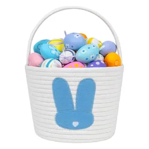 Empty Easter Basket,Easter Baskets for Kids,Girls,Boys,Toddler,Easter Bunny Baskets Easter Egg Hunt,Baby First Easter Basket,Cute Easter Gift Basket 9.05 x 7.08 x 7.87