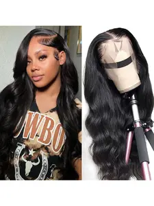 13x4 Body Wave Lace Front Wigs Human Hair Pre Plucked HD Transparent Lace Frontal Wig 180% Density Brazilian Virgin Human Hair Natural Color Lace Front Wigs for Women Glueless HD Wigs