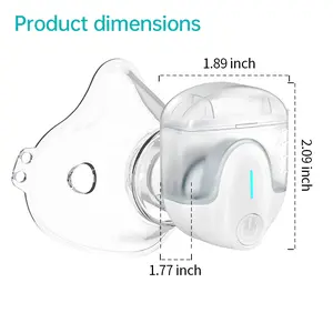 Nebulizer with Masks and Mouthpiece for Kids and Adults Cold Season Daily Use,Light-weight Low Noise Portable Nebulizer