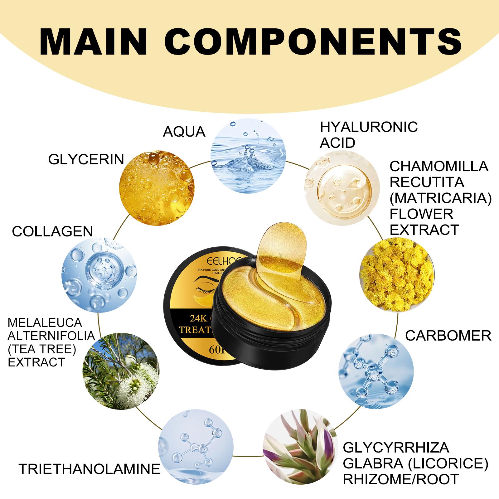 Eye mask patch for skin around eyes, gentle hydration, moisturizing and elasticity for eye skin, soft and lifting patch