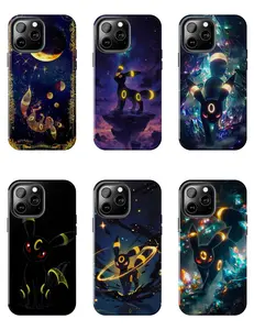 Umbreon - Mystical Midnight Guardian Phone Case - Glow-in-the-Dark Aesthetic Phone Cover for iPhone 7-17 Pro Max / for Samsung S21-S25 Ultra