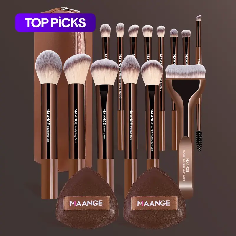 Professional Makeup Brush Set, Cosmetic Brush Set, Metal Frame, Multiple Brushes Including Eyeshadow, Blush, Foundation, Perfect for Women & Girls #TOP PICKS