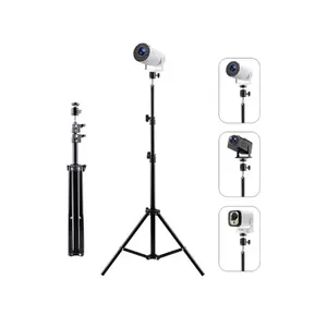 Adjustable HY 300 Projector Stand 160cm Height Thickened Metal Tube Cold Rolled High Hardness Sturdy Floor Stand Portable Tripod Easy Assembly Multi Angle Adjustment 4/1 Screw Hole Load Bearing 1.5kg