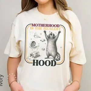 Motherhood Is The Realest Hood Shirt,New Mom Shirts,Funny Mother’s Day Shirt,Funny Mom Shirt,Motherhood Shirt,Retro Mom Shirt,Mother's Day I