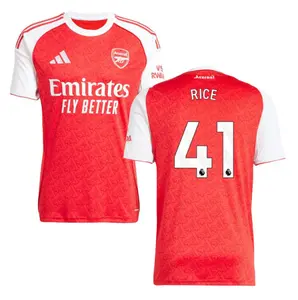 Unisex Soccer Arsenal Team #41Rice Champions League Playoffs 2026 Home On Field Jersey - Blue