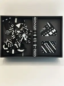 ZXB Men’s Gift Box - Tie, Bow Tie, Lapel Pin, Pocket Square, Cufflinks - 100% Cotton Material Ankara Print