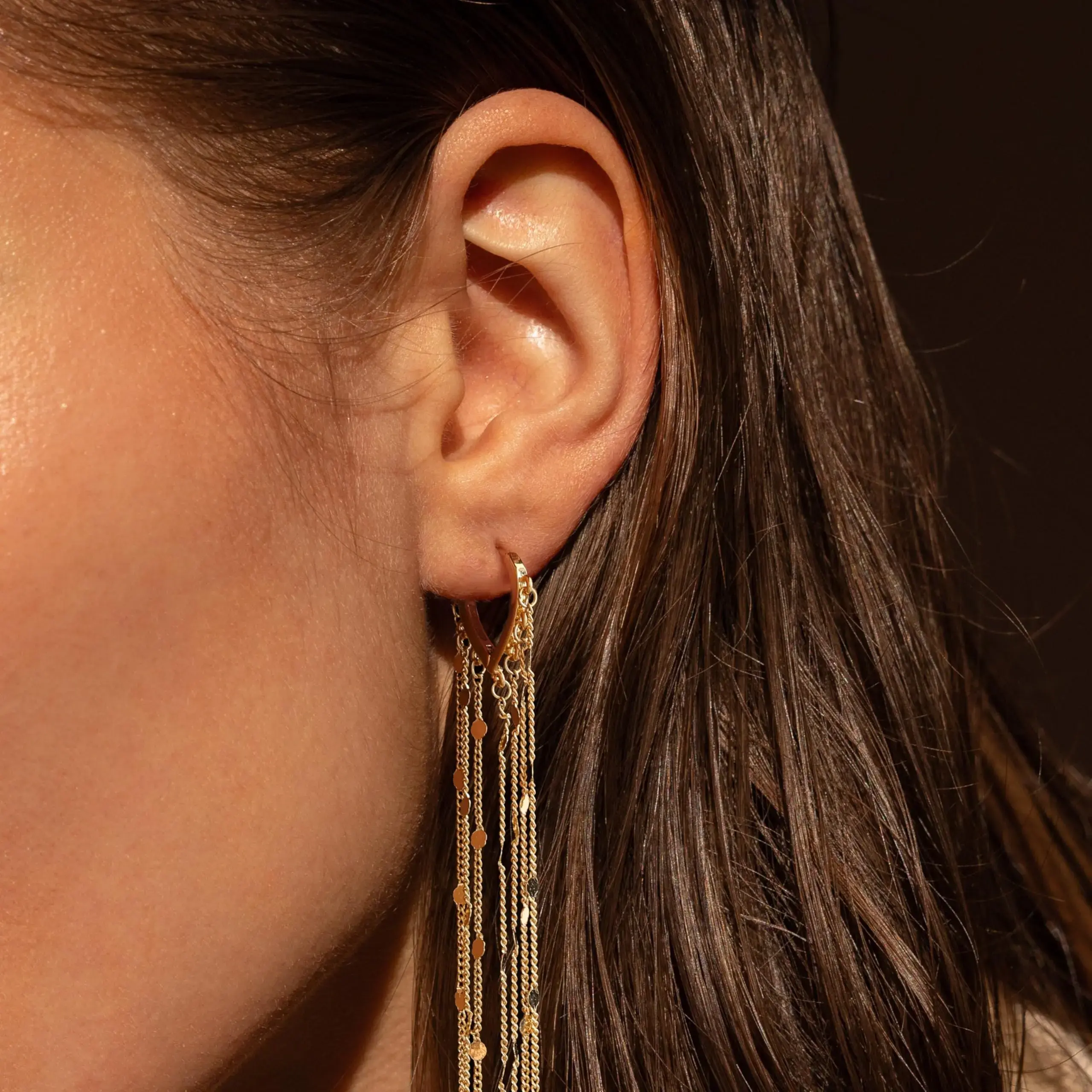 Chain Tassel Threader Earrings Trend Dangling,Gold Plated Long Tassel Earrings for Women,Trendy Hypoallergenic Bride Party Prom Jewelry and Women Gifts For Mother's Day gifts summerwins