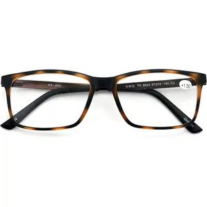 Men Premium Rectangle TR90 with Extended Metal Temple - Extra Large Reader - 147mm Wide Frame Reading Glasses