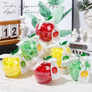 Teacher appreciation gifts in bulk,Teacher gifts card holder-6pcs plastic apple containers,back to school,first day of school,teacher birthday gifts