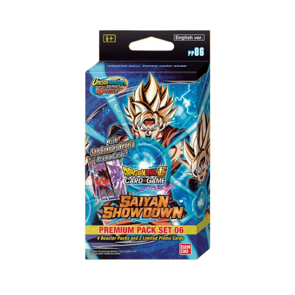 Bandai Dragon Ball Super Card Game Saiyan Showdown Premium Pack Set 06 -  Includes 4 Booster Packs & 2 Limited Edition Cards - TikTok Shop