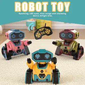 Gesture Sensing RC Robot Toy for Kids, 2.4GHz Remote Control, Programming, Singing Dancing, Voice Recording, LED Lights, Educational Gift