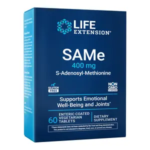 Life Extension SAMe 400 MG, 60 Enteric-Coated Vegetarian Tablets