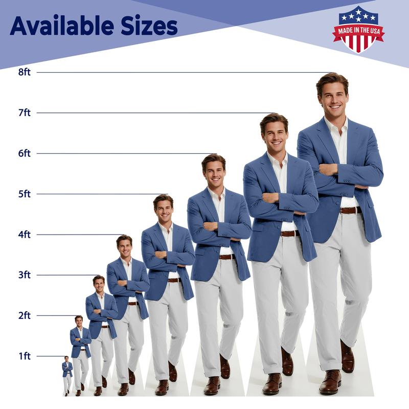 Turn Your Photo into Giant Life Size Cutout Custom Standee for Birthday Graduation Pranks Waterproof Corrugated Plastic Party Prop Made in USA