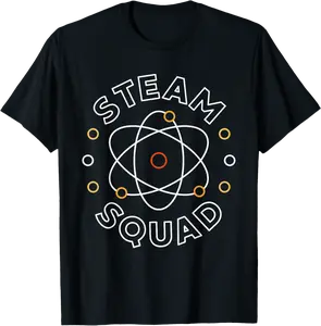 STEAM Squad Science Technology Engineering Art Math Atom T-Shirt - Brayanner Shop 30B0D795S662