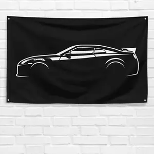 For Nissan GT-R NISMO 2020 Car Fans 3x5 ft Flag Garage Gift Wall Banner