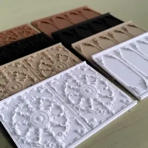 8pcs 1:12 Dollhouse Vintage European Style Embossed 3D Wall Decorative Panels (PLA Material) - Dollhouse Wall Decoration / Multi-style 3D Wall Decoration / Create Your Own Unique Mini World / Halloween / Christmas / Birthday Gift