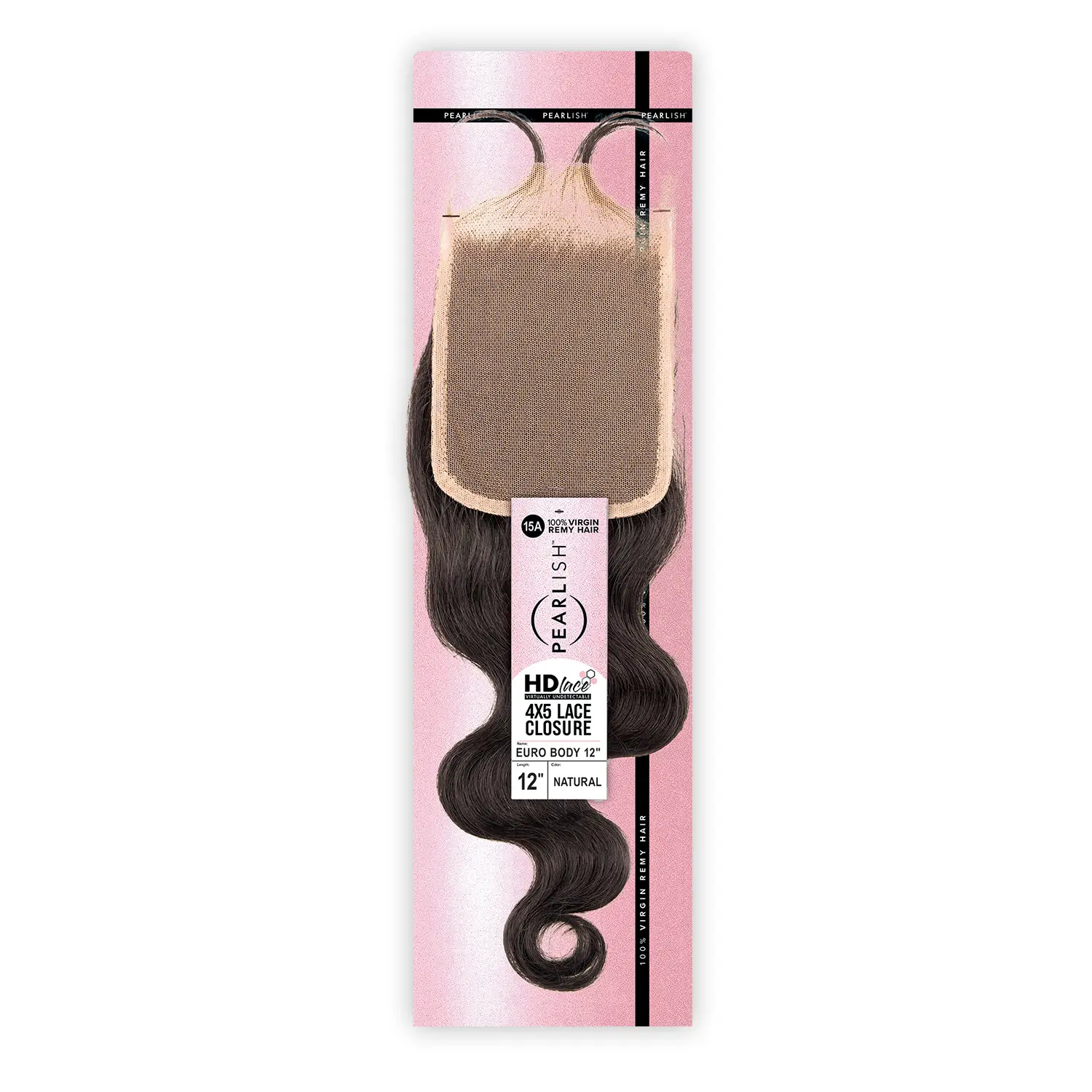 EVOKE Euro Body Hair Weaves, 12" Unisex 100% Virgin Remy Human Hair, 4x5 HD Lace Closure, 15A Grade Long-Lasting & Anti-Tangle Extension Piece, Smooth, Loose Wave, Touch, Natural, 12 Inches, Modern Human Hair Extensions & Pieces
