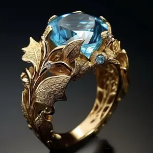 Azure Bloom Ring