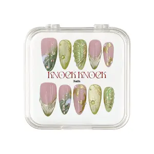 KNOCK.KNOCK NAILS 2026 | Bamboo Whisper｜10PCS 100% Handmade Press-on Nails ｜Reusable, Salon-quality, Long-Lasting,Glossy design Acrylic Gel System