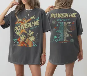Comfort Colors Vintage Powerline Shirt, Stand Out World Tour Graphic Tee, WDW Family Vacation Matching Birthday Gift