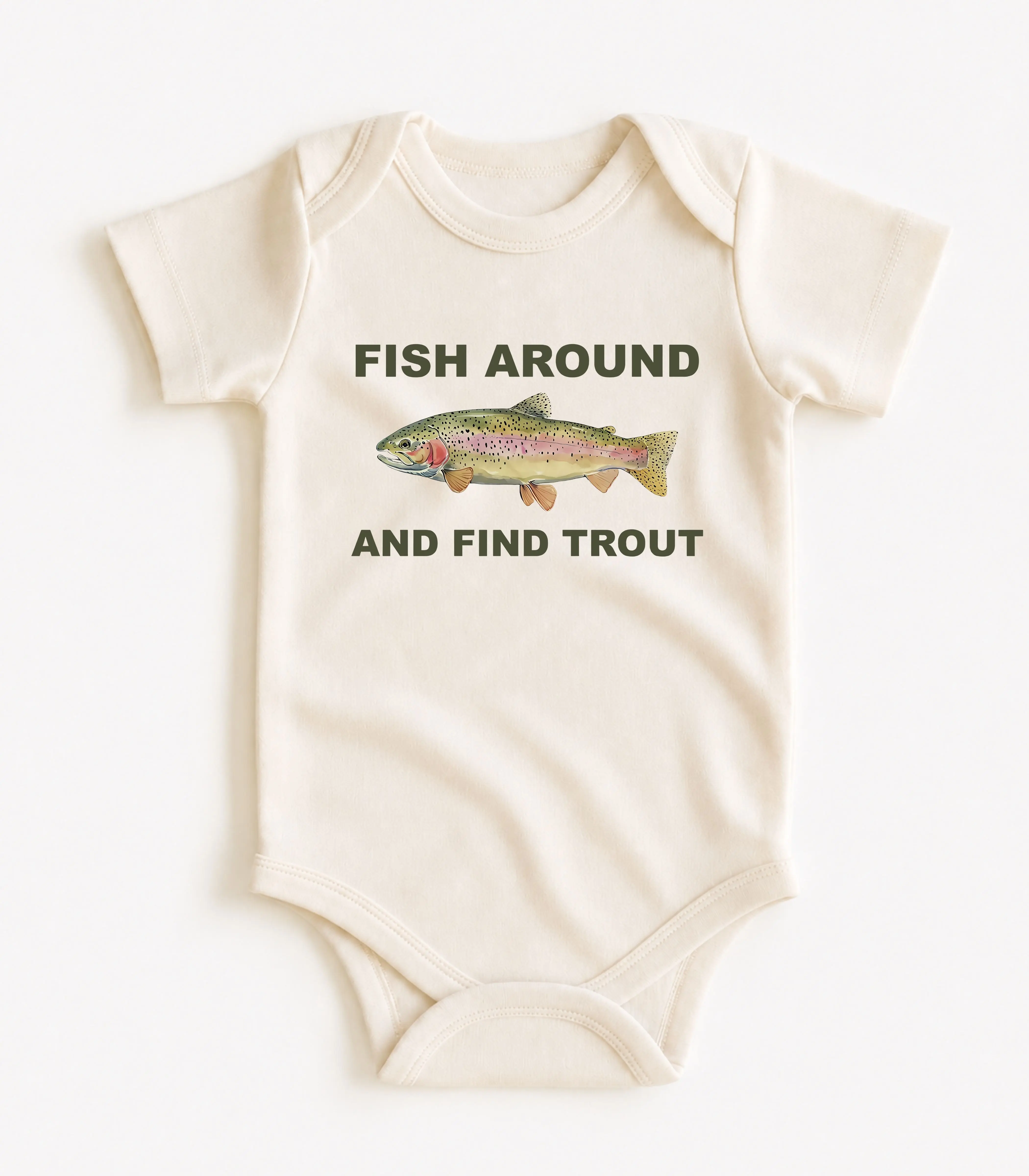 Fish Around And Find Out Onesie, Retro Fishing Baby Bodysuit, Vintage Cotton Baby Outfit, Baby Shower Gift, Cotton Newborn Outfit, Pregnancy Announcement Onesie