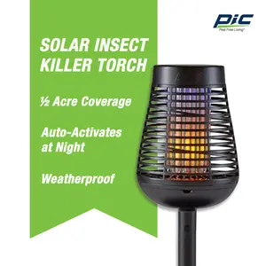 PIC Insect Killer Torch Bug Zapper with LED Flame Effect