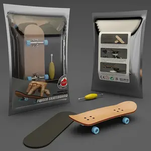 1Set Finger SkateBoard Wooden Fingerboard Toy Professional Stents Fingers Skate Set Novelty Children Christmas Gift keyboard fidget clicker