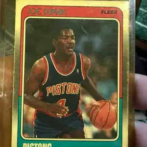 1988 Fleer Joe Dumars Pistons Basketball Card - Collectible Trading Card Featuring Iconic Player in Team Uniform