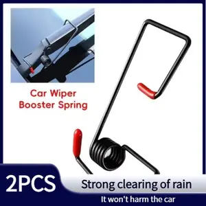 Super Clean! Car Wiper Booster Spring Universal Intelligent Windshield Wiper Arms Alloy Rubber Wipers Spring Auto Replaceable Parts Tool（2pcs）