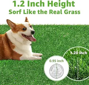 Artificial Dog Grass Pee Pad 2Pack, Washable Indoor Potty Training Replacement Turf for Puppy, Reusable Realistic Grass for Dogs