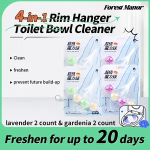 Soft Scrub 4-in-1 Rim Hanger Toilet Bowl Cleaner, Lavender, 2 Count and Gardenia, 2 Count